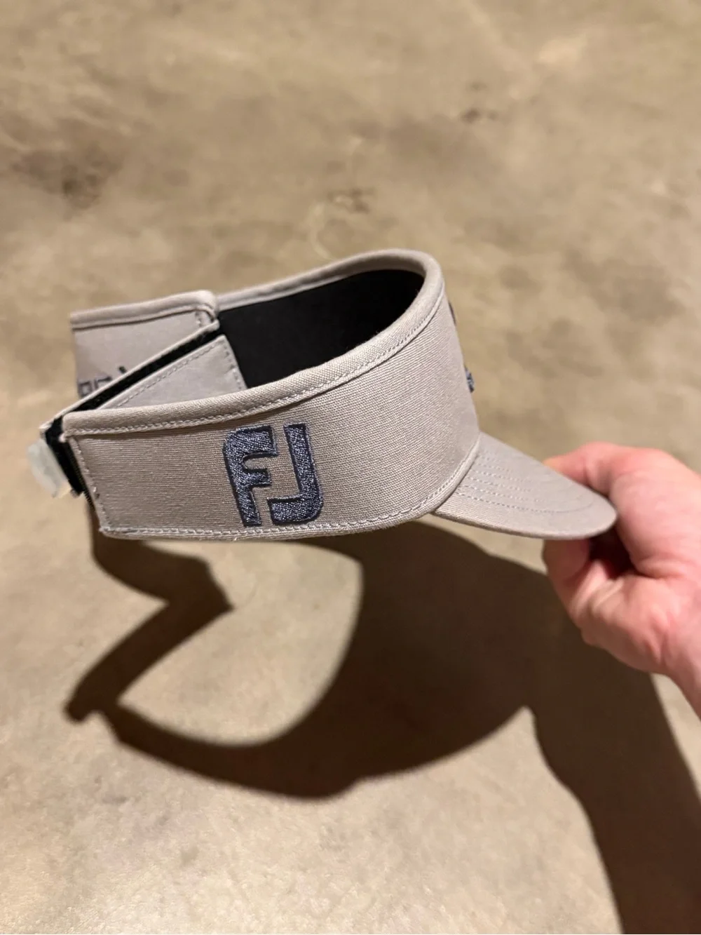 Titleist Light Gray Golf Visor with Navy Embroidered Logo